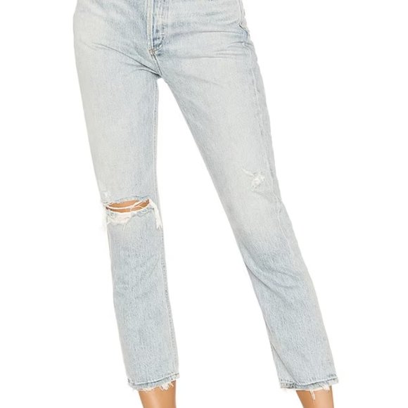 Agolde Riley High Rise Straight Crop - Picture 2 of 6